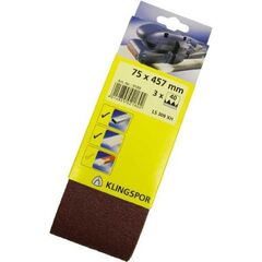  KLINGSPOR Schleifband LS 309 XH für Metall, Holz, Farbe, Lack LS 309 XH Hobbänder 75 x 457 mm Korn 40 F5 SB-verpackt im Reiter 12458742