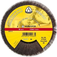  KLINGSPOR Schleifmoprad WSM 617 für Stahl, Edelstahl, Farbe, Kunststoff, Holz WSM 617 Schleifmopräder 125 x 20 mm Korn 40 Gewinde M 14 12459871