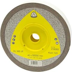 KLINGSPOR Rollen mit Gewebeunterlage KL 385 JF, Breite 25-50 mm KL 385 JF Rollen 40 x 50000 mm Korn 400 12460024