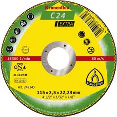  Klingspor C 24 EXTRA Trennscheibe C 24 EX Trennscheiben 115 x 2,5 x 22,23 mm gerade 12461024