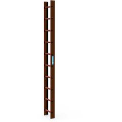  Dachleiter Dachleiter 2,8 m Kupferbraun 10 Sprossen 12456458