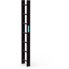  Dachleiter Dachleiter 2,0 m Braun 7 Sprossen 12456455