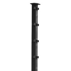  Eckpfosten Zauneckpfosten mit Flacheisen RAL 7016 2600 mm 12463741