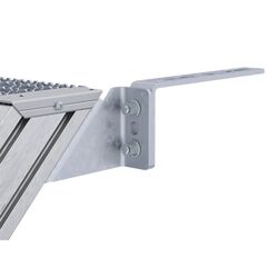  Stationäre Treppen, Überstiege und Podesttreppen Hymer Ortsfeste Treppe ohne Plattform, Treppenneigung 60°, Stufenbreite 1000 mm, 10 Stufen, Standhöhe 2,75 m 12379155