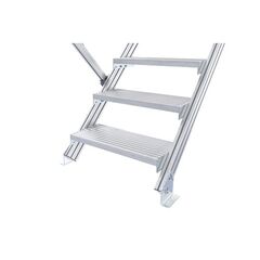  Stationäre Treppen, Überstiege und Podesttreppen Hymer Ortsfeste Treppe ohne Plattform, Treppenneigung 60°, Stufenbreite 1000 mm, 10 Stufen, Standhöhe 2,75 m 12379155