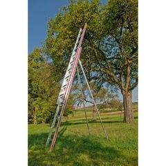  Leitern für spezielle Anwendungen Hymer Obstbaumleiter, zweiteilig, 2x10 Sprossen, Länge eingef. 3,04 m / ausgef. 5,28 m 12378329