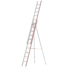  Leitern für spezielle Anwendungen Hymer Obstbaumleiter, zweiteilig, 2x10 Sprossen, Länge eingef. 3,04 m / ausgef. 5,28 m 12378329