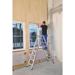  Stufen- und Plattformleitern Hymer Stufenstehleiter beidseitig, Stufenzahl 2×7, Standhöhe max. 1,14 m 12378536