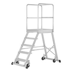  Stationäre Treppen, Überstiege und Podesttreppen Hymer Podesttreppe fahrbar, einseitig begehbar, 5 Stufen, Standhöhe 1,21 m 12379350