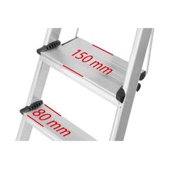  Stufen- und Plattformleitern Hymer Stufenstehleiter mit Doppelstufe, Stufenzahl inkl. Plattform 4, Standhöhe max. 0,8 m 12378532