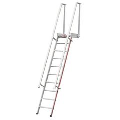  Stufen- und Plattformleitern Hymer Stufenaufstieg mit Plattform, 10 Stufen, Länge 2,45 m 12378540