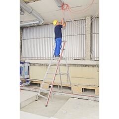  Stufen- und Plattformleitern Hymer Plattformleiter mit Handlauf, 6 Stufen, Standhöhe 1,40 m 12378643