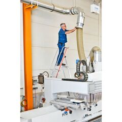  Stufen- und Plattformleitern Hymer Plattformleiter mit Kipprollen und langem Handlauf, 7 Stufen, Standhöhe 1,65 m 12378622