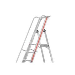  Stufen- und Plattformleitern Hymer Plattformleiter mit Kipprollen und langem Handlauf, 7 Stufen, Standhöhe 1,65 m 12378622