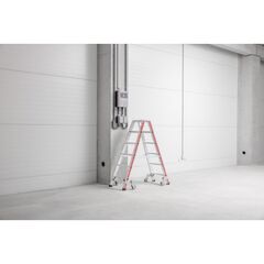  Hymer Neuheiten Hymer Stufenstehleiter mit Rollen, beidseitig begehbar, 2x8 Stufen, Länge 2,05 m 12378368