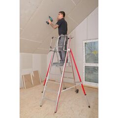  Stufen- und Plattformleitern Hymer Plattformleiter HYMER ProTect, 4 Sprossen, Standhöhe 0,93 m 12378543