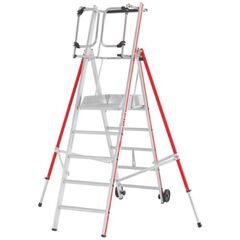  Stufen- und Plattformleitern Hymer Plattformleiter HYMER ProTect, 6 Sprossen, Standhöhe 1,39 m 12378558