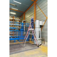  Stufen- und Plattformleitern Hymer Plattformleiter HYMER ProTect+, 6-10 Sprossen, Standhöhe 1,39-2,24 m 12378635