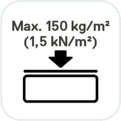  Stationäre Treppen, Überstiege und Podesttreppen Hymer Ortsfeste Treppe mit Plattform , Treppenneigung 45°, Stufenbreite 800 mm, 16 Stufen, Standhöhe 3,40 m 12379292