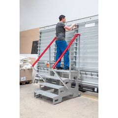  Arbeitspodeste & Tritte Hymer Industrietritt, Grundmodul, Stufenbreite 800 mm, 2 Stufen, Standhöhe 0,40 m 12378290