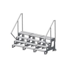  Arbeitspodeste & Tritte Hymer Industrietritt, Grundmodul, Stufenbreite 800 mm, 2 Stufen, Standhöhe 0,40 m 12378290