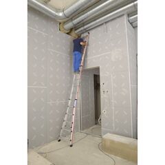  Sprossenleitern Hymer Teleskopleiter, 4x5 Sprossen, Länge eingef. 2,90 m / ausgef. 5,14 m 12378461