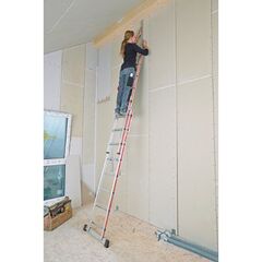  Sprossenleitern Hymer Mehrzweckleiter, zweiteilig, 2x12 Sprossen, Länge eingef. 3,44 m / ausgef. 5,98 m 12378423