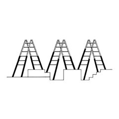  Sprossenleitern Hymer Treppenstehleiter, 2x8 Sprossen, Länge 2,35 m 12378488