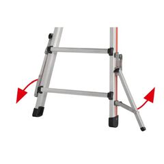  Sprossenleitern Hymer Teleskopleiter, 4x6 Sprossen, Länge eingef. 3,46 m / ausgef. 6,26 m 12378503