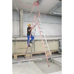  Stehleiter Hymer Sprossenstehleiter, beidseitig begehbar, 2x12 Sprossen, Länge 3,53 m 12378435