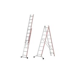  Sprossenleitern Hymer Mehrzweckleiter, zweiteilig, 2x6 Sprossen, Länge eingef. 1,83 m / ausgef. 2,95 m 12378420