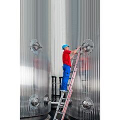  Sprossenleitern Hymer Mehrzweckleiter, dreiteilig, 3x7 Sprossen, Länge eingef. 2,15 m / ausgef. 4,95 m 12378418