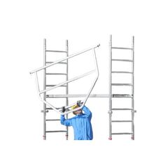  Hymer Fahrgerüste Hymer Fahrgerüst ADVANCED SAFE-T mit Ausleger, Modul 1+2, Bühnenlänge 1,58 m, Rahmenteilbreite 0,72 m, Reichhöhe 5,25 m 12378920