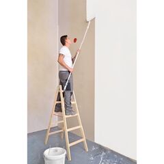  Sprossenleitern Hymer Holz-Sprossenstehleiter, beidseitig begehbar, 2x5 Sprossen, Länge 1,52 m 12378472