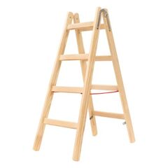  Sprossenleitern Hymer Holz-Sprossenstehleiter, beidseitig begehbar, 2x5 Sprossen, Länge 1,52 m 12378472