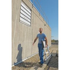  Sprossenleitern Hymer Teleskop-Anlegeleiter „ZoomMaster®“, 13 Sprossen, Länge eingef. 0,97 m / ausgef. 3,96 m 12378426