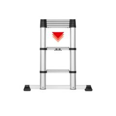  Sprossenleitern Hymer Teleskop-Anlegeleiter „ZoomMaster®“, 13 Sprossen, Länge eingef. 0,97 m / ausgef. 3,96 m 12378426