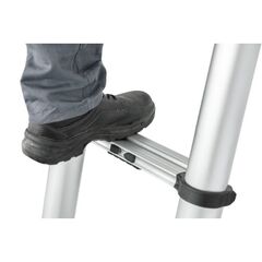  Sprossenleitern Hymer Teleskop-Anlegeleiter „ZoomMaster®“, 13 Sprossen, Länge eingef. 0,97 m / ausgef. 3,96 m 12378426