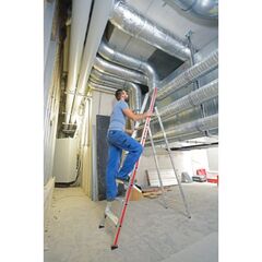  Stehleiter Hymer Stufenstehleiter mit Plattform, einseitig begehbar, 8 Stufen, Standhöhe 1,85 m 12378590