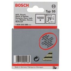  Schmalrückenklammern, harzbeschichtet, Typ 55 Bosch Schmalrückenklammer Typ 55 geharzt, für Druckluftnagler/Drucklufthefter 12375083