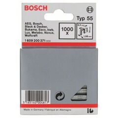  Schmalrückenklammern, Typ 55 Bosch Schmalrückenklammer Typ 55, für Druckluftnagler/Drucklufthefter 12375050