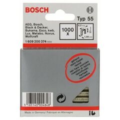  Schmalrückenklammern, harzbeschichtet, Typ 55 Bosch Schmalrückenklammer Typ 55 geharzt, für Druckluftnagler/Drucklufthefter 12375088