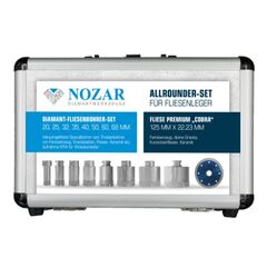  Nozar Nozar Allrounder-Set Fliesenleger(Alu-Koffer) Bestehend aus: 20,25,32,35,40,50,60,68 mm Bohrer 12466883