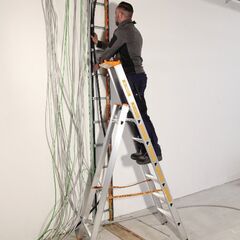  Layher Steigtechnik Leitern Layher 10 Stufenstehleiter einseitig begehbar TOPIC 1064 1,45 - 3,70m 12467156