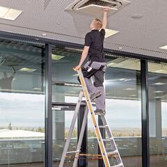  Layher Steigtechnik Leitern Layher 10 Stufenstehleiter einseitig begehbar TOPIC 1064 1,45 - 3,70m 12467156