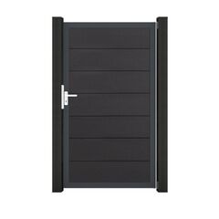  GroJa Tor GroJa Solid Grande Tor Anthrazitgrau | 100x180x4 cm Alu-Rahmen DB 703, Univer. DIN 12466925