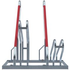  Reihenanlagen Fahrradständer mit Anlehnbügel 2 Einstellplätze Länge: 700 mm 12467247