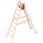  Leitern Holzstehleiter 8 Sprossen aus stabilem Holz mit 2x8 Sprossen; beidseitig begehbar; klappbar; Länge 2.35 m 12405481