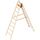  Leitern Holzstehleiter 9 Sprossen aus stabilem Holz mit 2x9 Sprossen; beidseitig begehbar; klappbar; Länge 2.65 m 12405463