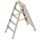  Leitern Layher Stufenstehleiter TOPIC 5 Stufen; Aluminiumleiter 2x5 Stufen 80 mm breit, beidseitig begehbar, klappbar, Länge 1.25 m 12405369